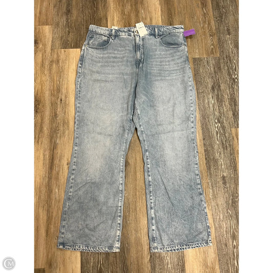 Jeans Wide Leg By Good American In Blue Denim, Size: 16