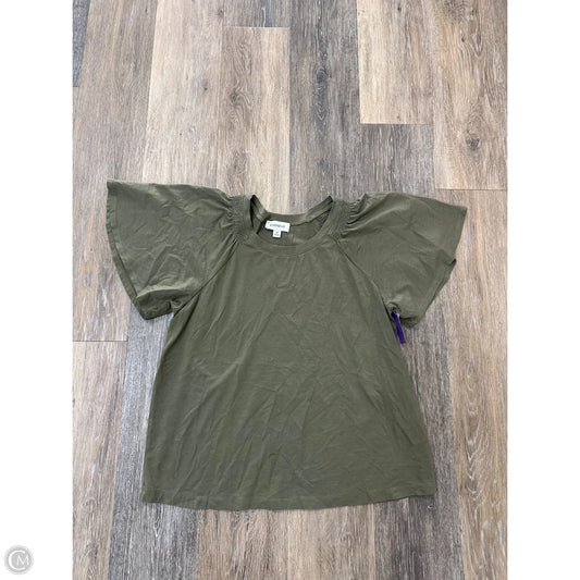 Blouse Short Sleeve By Evereve In Green, Size: M