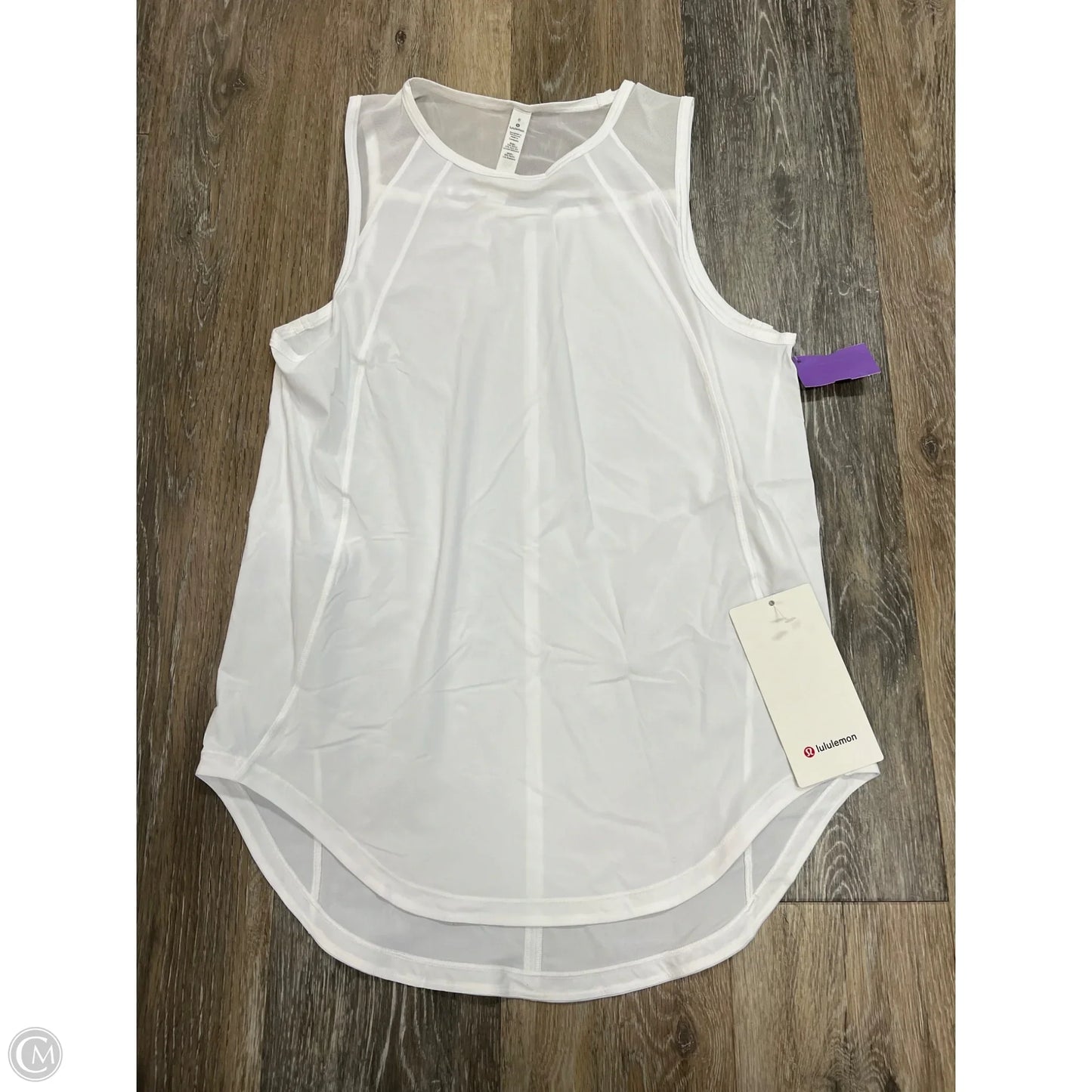 Athletic Tank Top By Lululemon In White, Size: 6