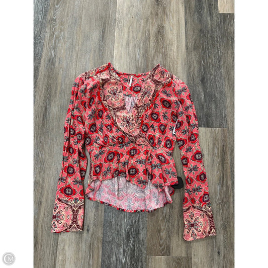 Blouse Long Sleeve By Free People In Multi-colored, Size: Xs