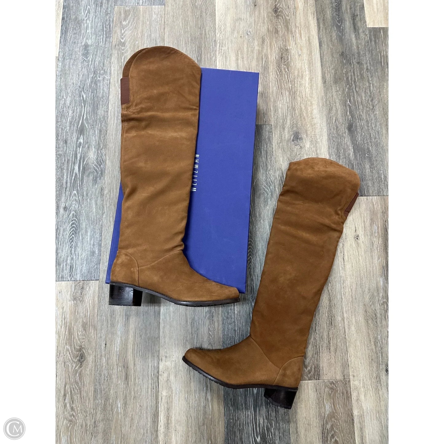 Boots Designer By Stuart Weitzman In Tan, Size: 8.5