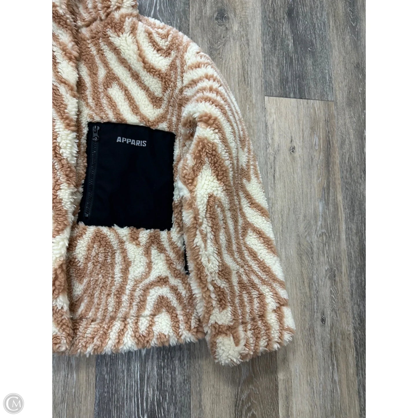 Jacket Faux Fur & Sherpa By Apparis In Tan & White, Size: Xxs