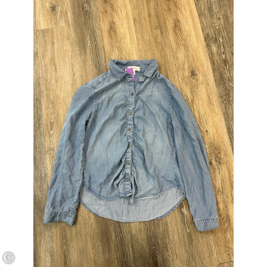 Blouse Long Sleeve By Cloth & Stone In Blue, Size: S