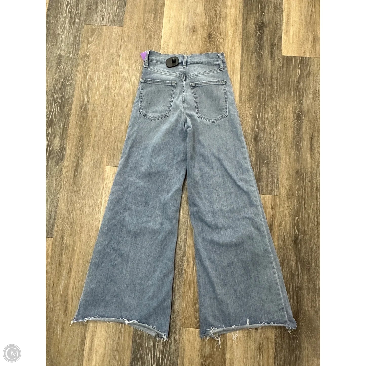 Jeans Wide Leg By Frame In Blue Denim, Size: 0