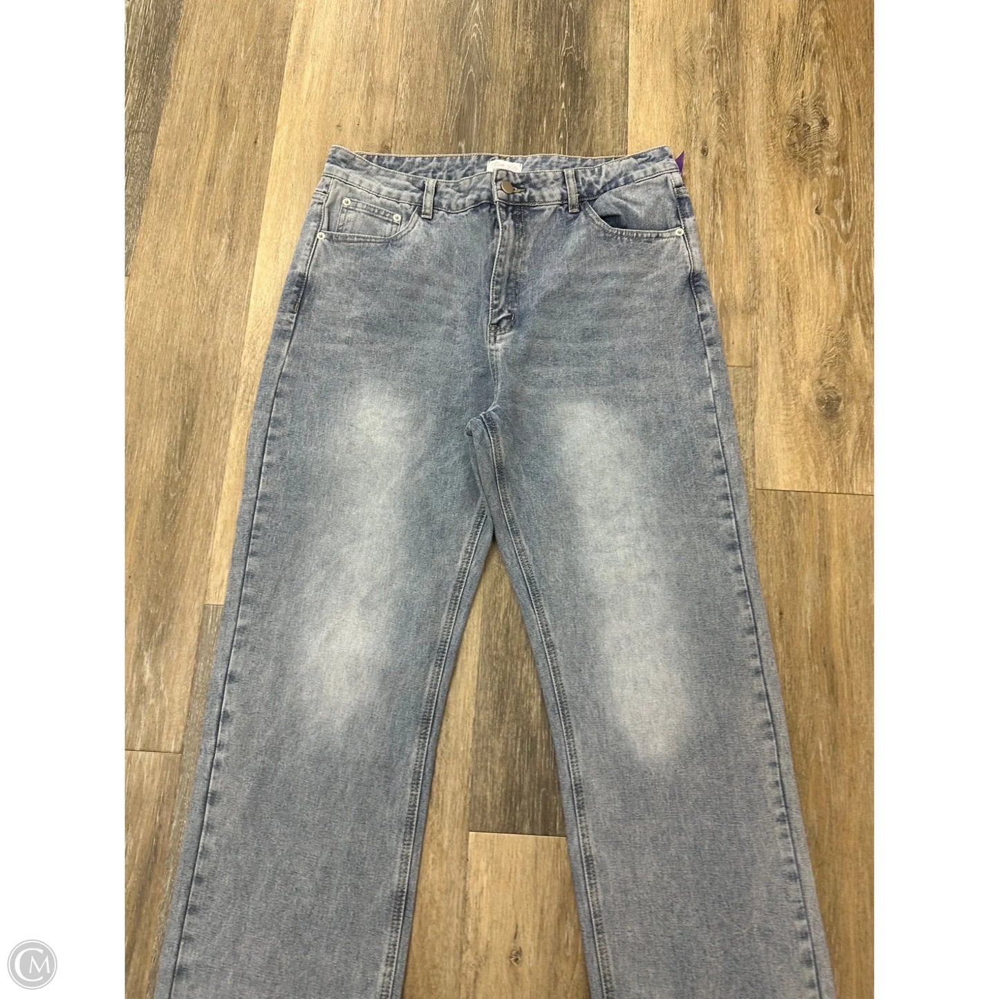 Jeans Straight By Pink Lily In Blue Denim, Size: 12
