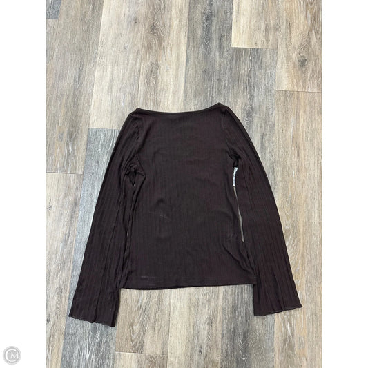 Top Long Sleeve By Madewell In Brown, Size: S
