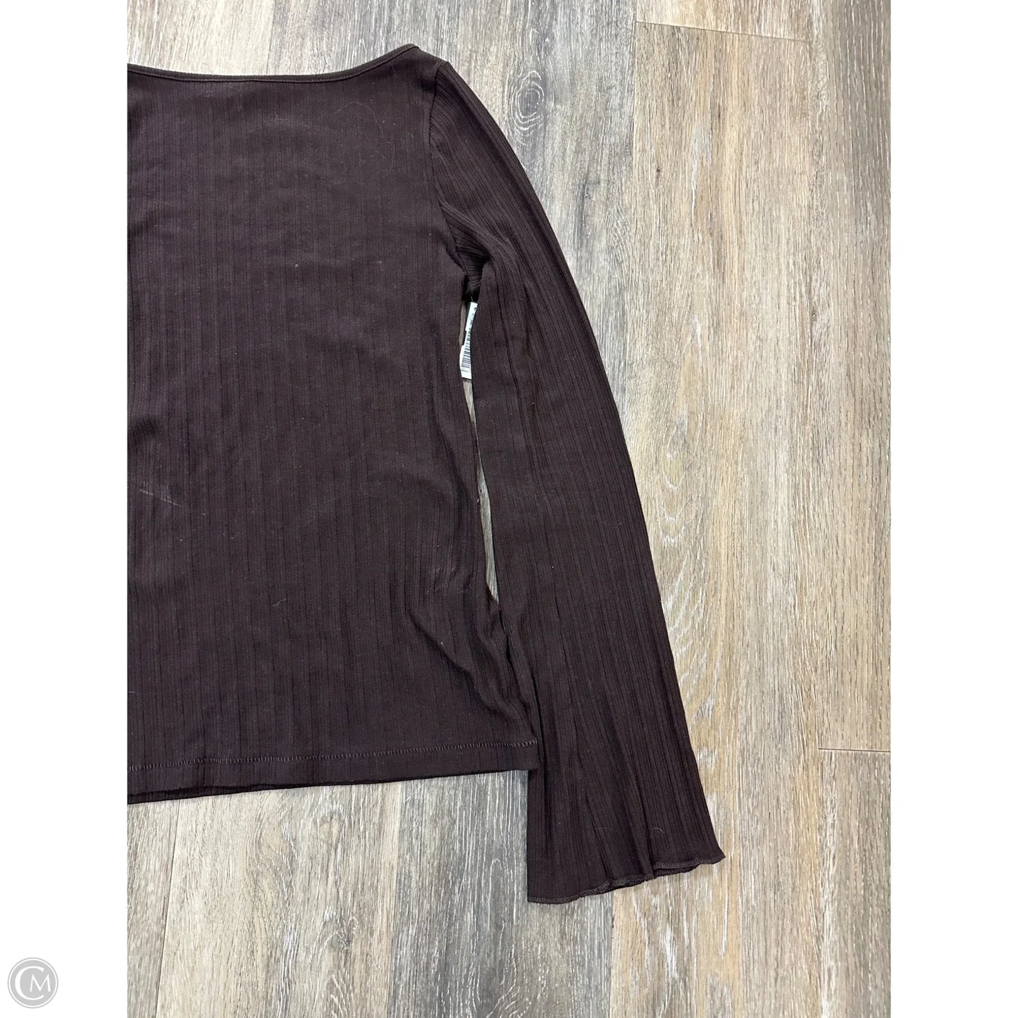 Top Long Sleeve By Madewell In Brown, Size: S