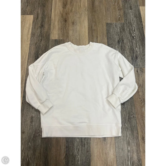 Athletic Sweatshirt Crewneck By Lululemon In White, Size: L