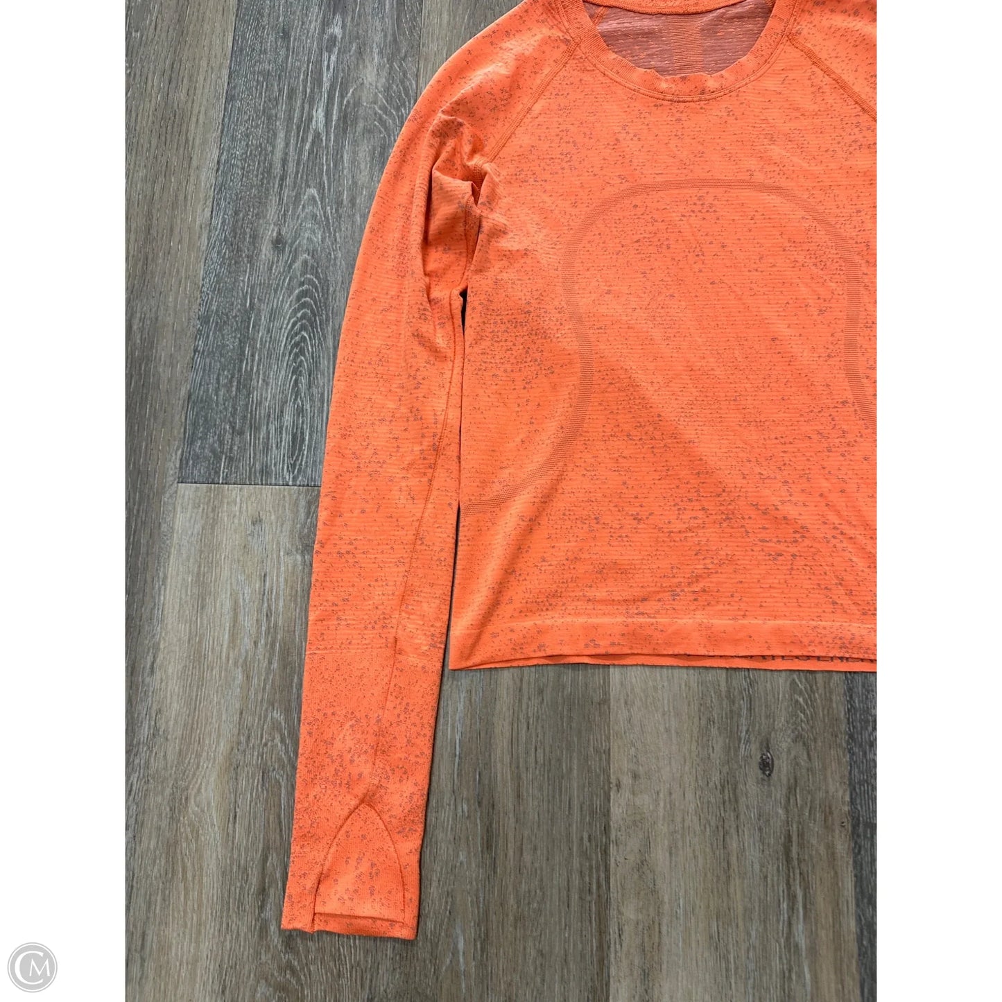 Athletic Top Long Sleeve Crewneck By Lululemon In Orange, Size: 6