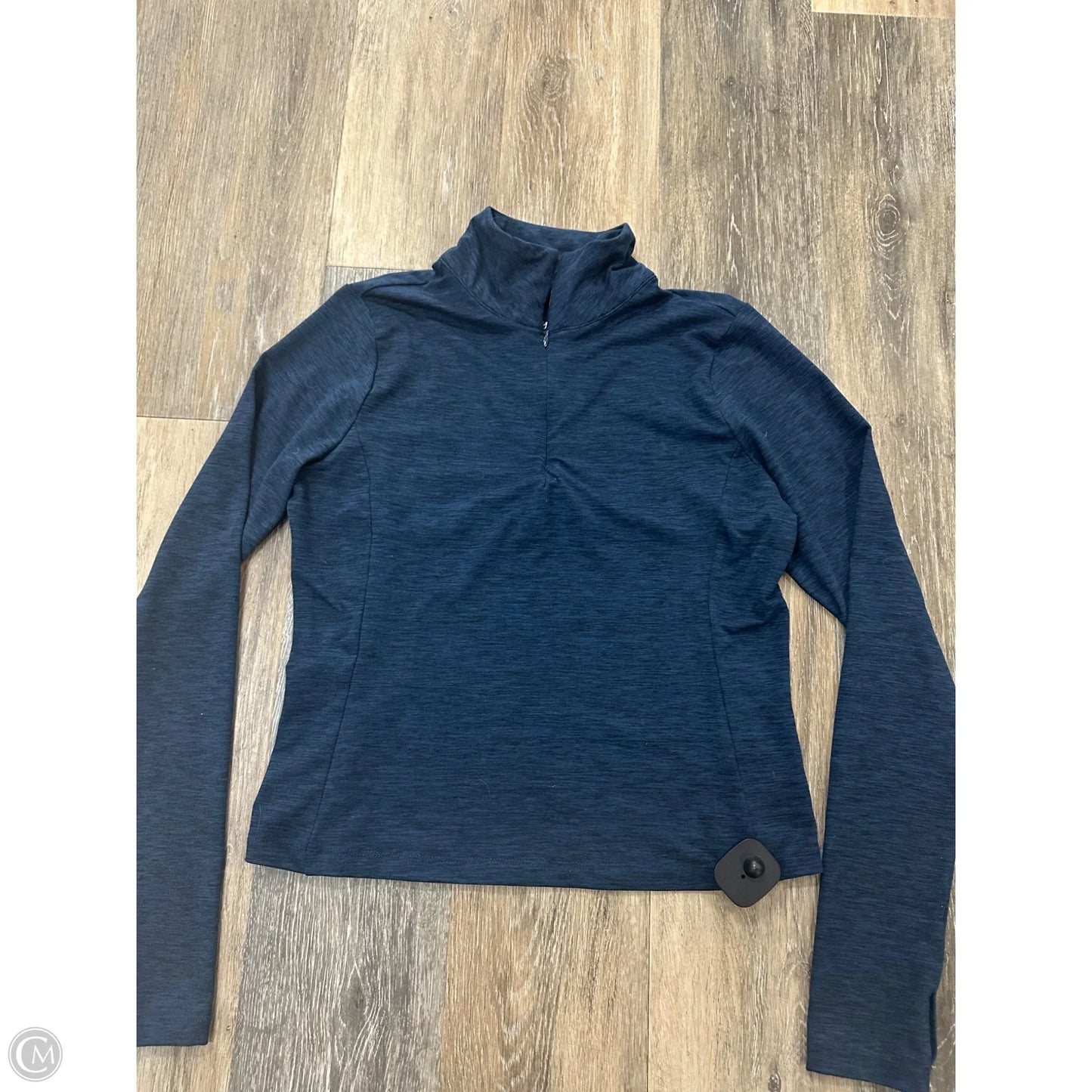 Athletic Top Long Sleeve Collar By Gottex In Blue, Size: M
