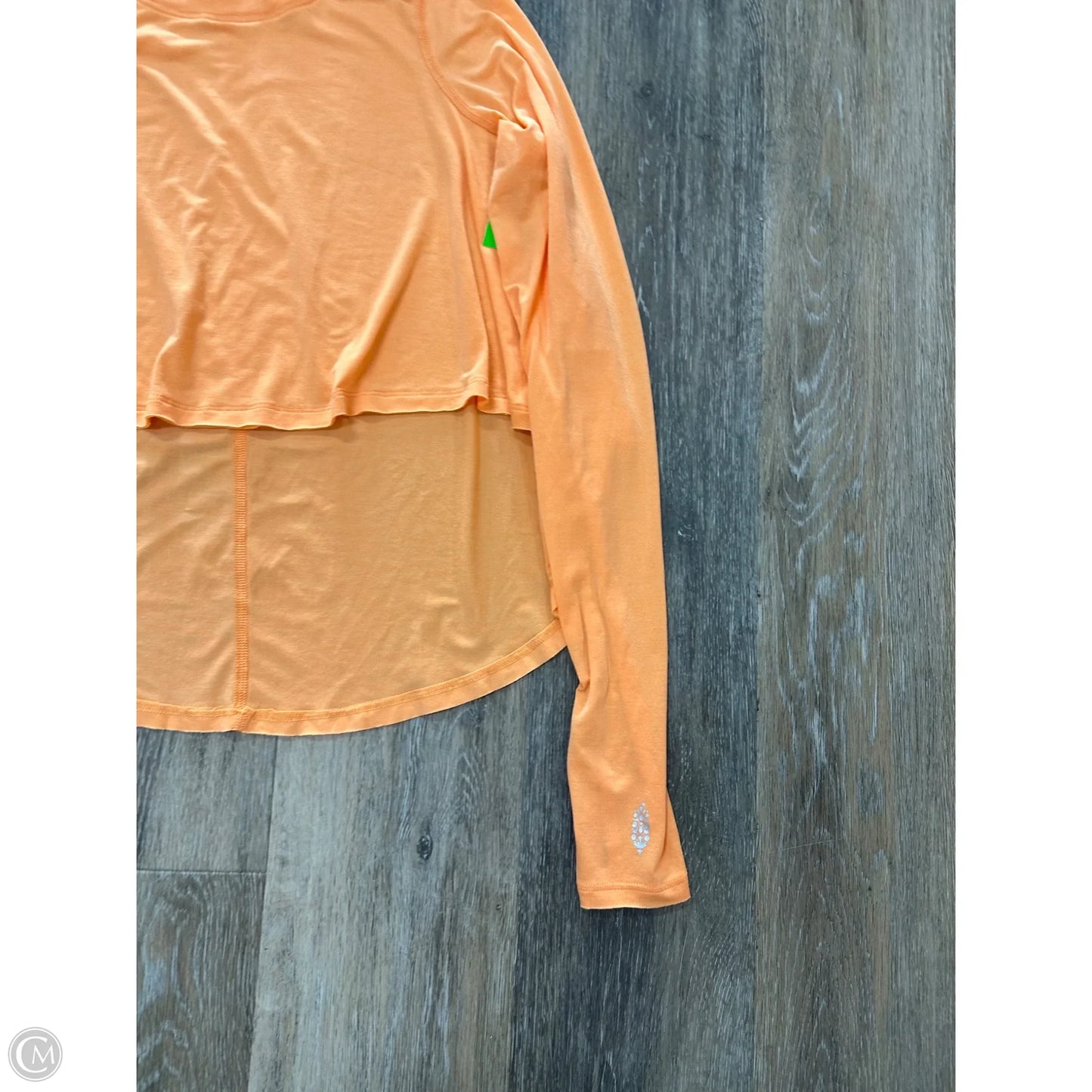 Athletic Top Long Sleeve Crewneck By Free People In Orange, Size: Xs