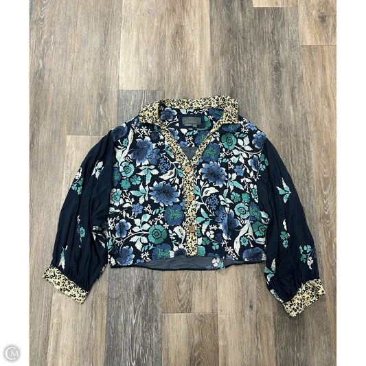 Blouse Long Sleeve By Anthropologie In Multi-colored, Size: Xs