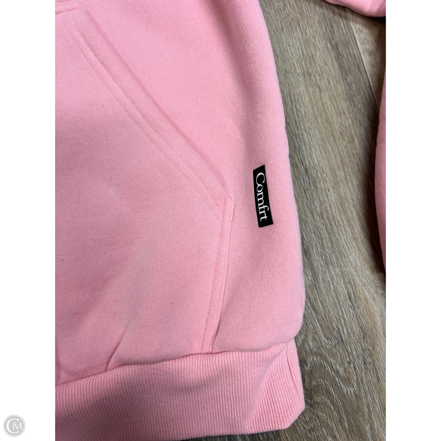 -Athletic Sweatshirt Hoodie By Comfrt  In Pink, Size: Xs