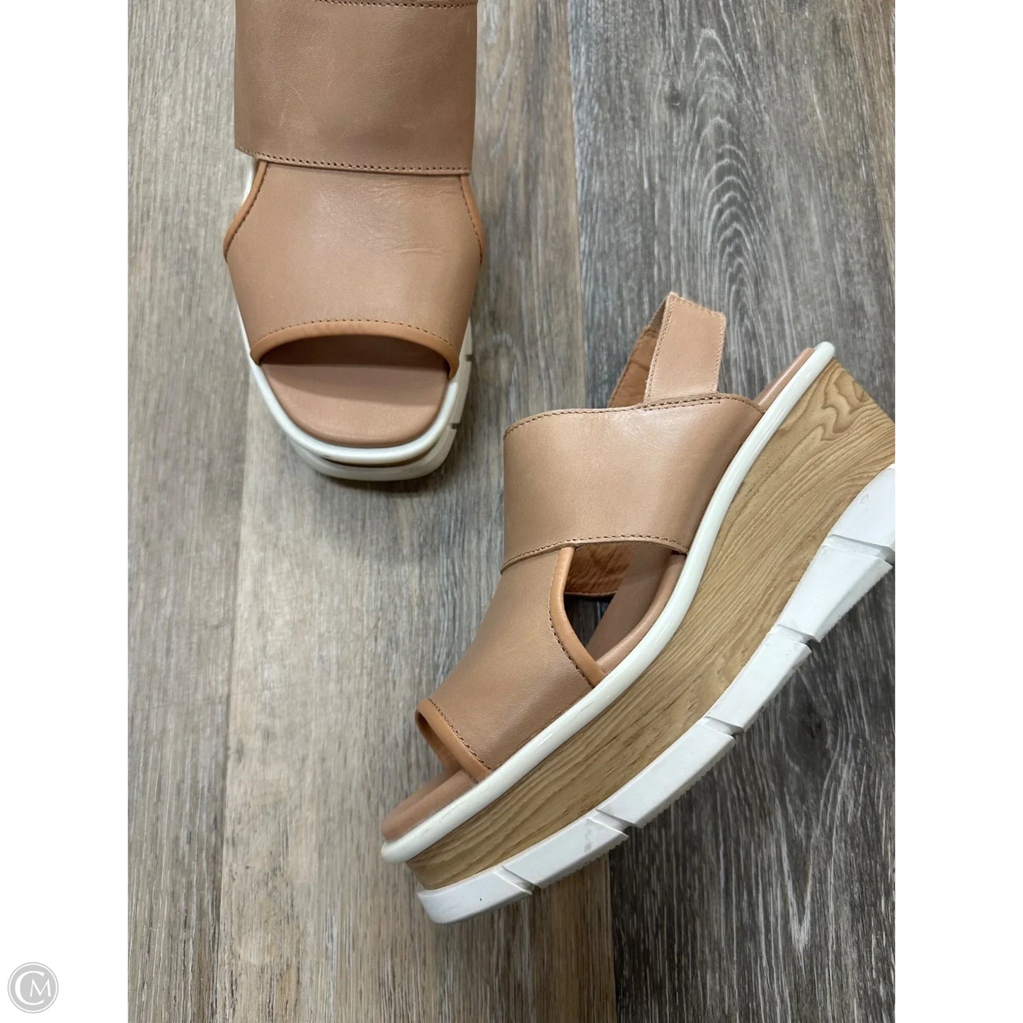 Sandals Heels Wedge By Sorel In Tan, Size: 8