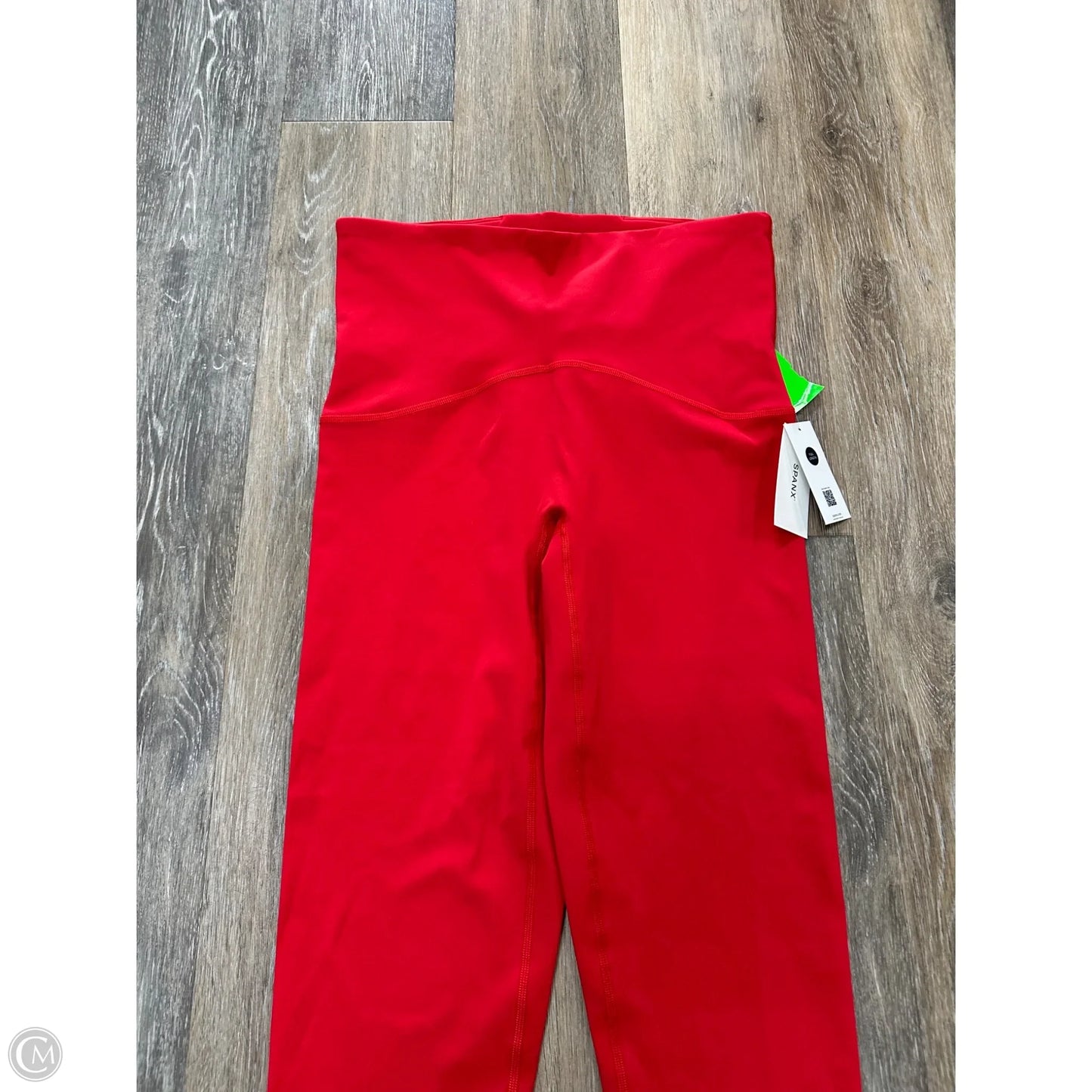 Athletic Leggings By Spanx In Red, Size: L