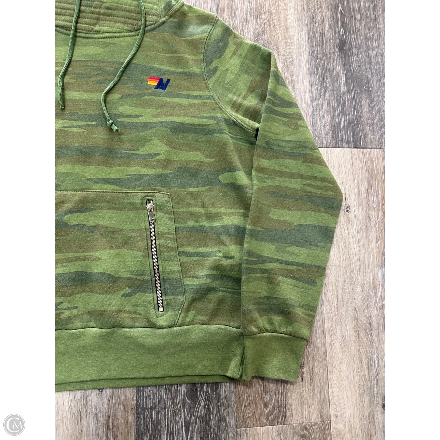 Sweatshirt Hoodie By Aviator Nation In Camouflage Print, Size: L