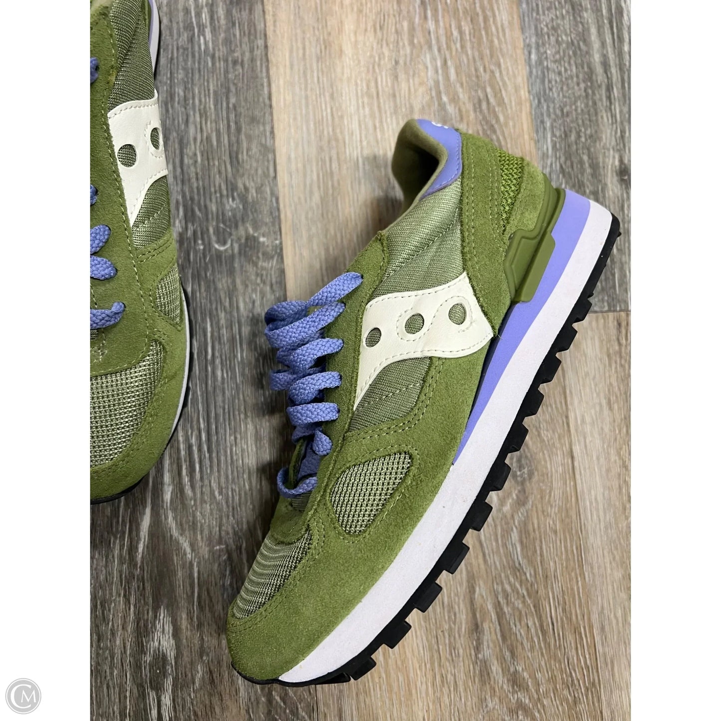 Shoes Athletic By Sacouny In Green & Purple, Size: 7.5