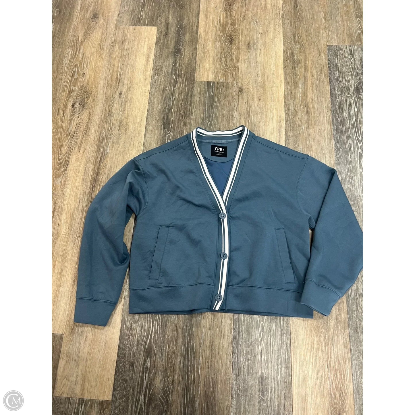 Athletic Sweatshirt Collar By Ypb In Blue, Size: M