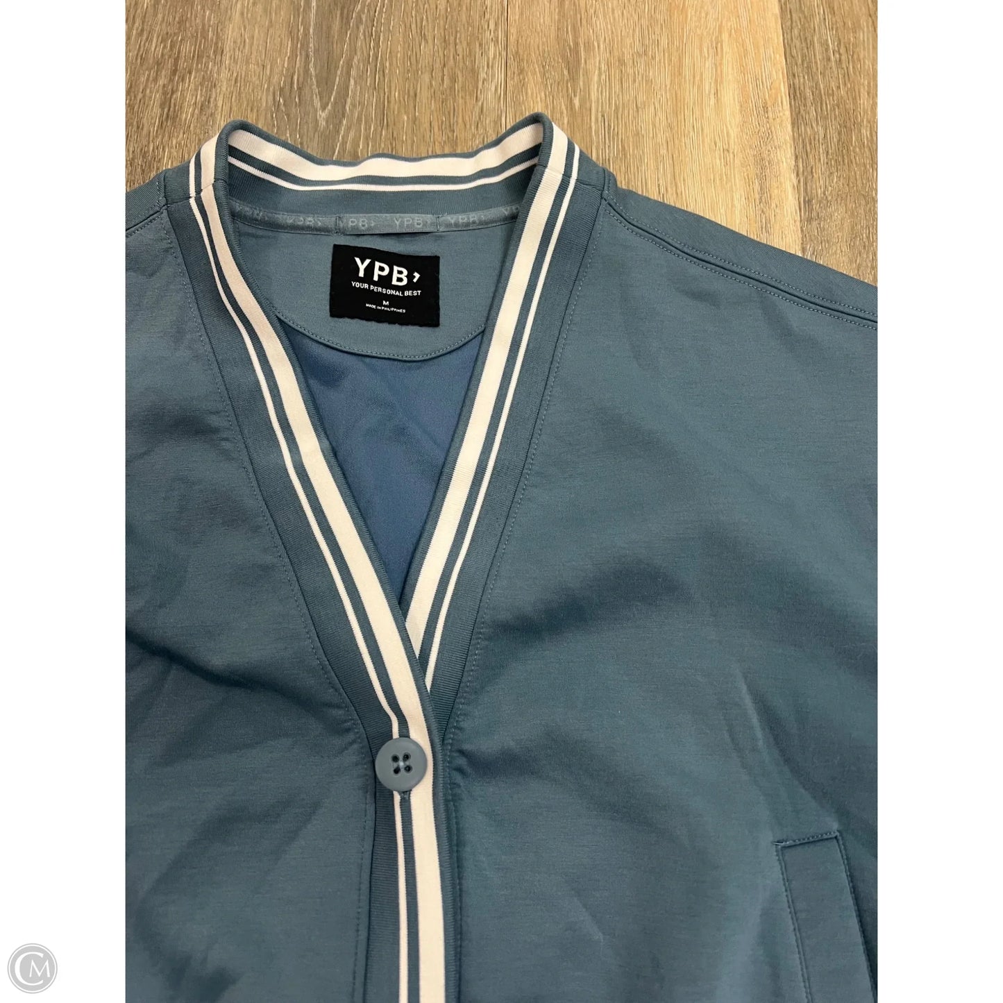 Athletic Sweatshirt Collar By Ypb In Blue, Size: M