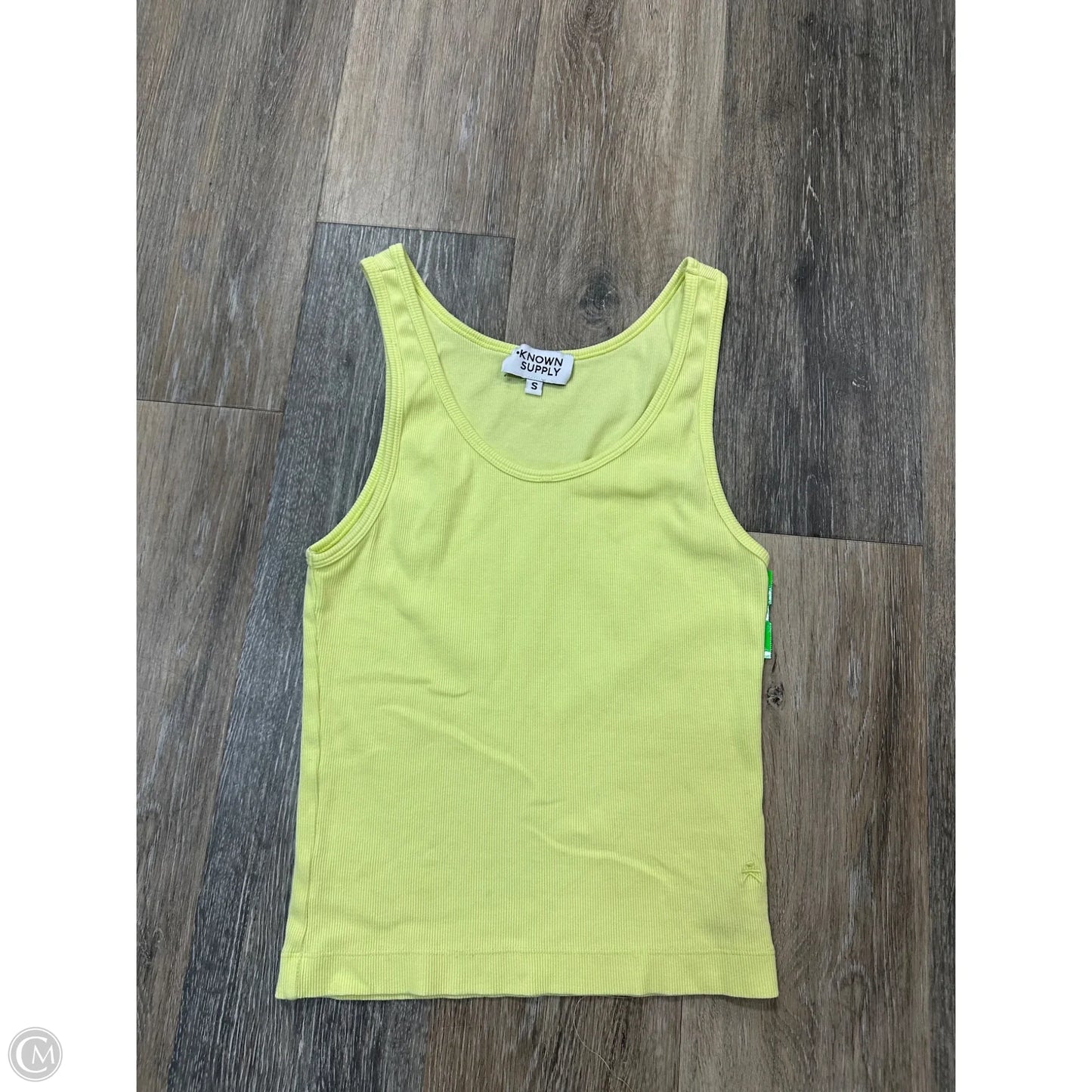 Tank Top By Known Supply In Yellow, Size: S