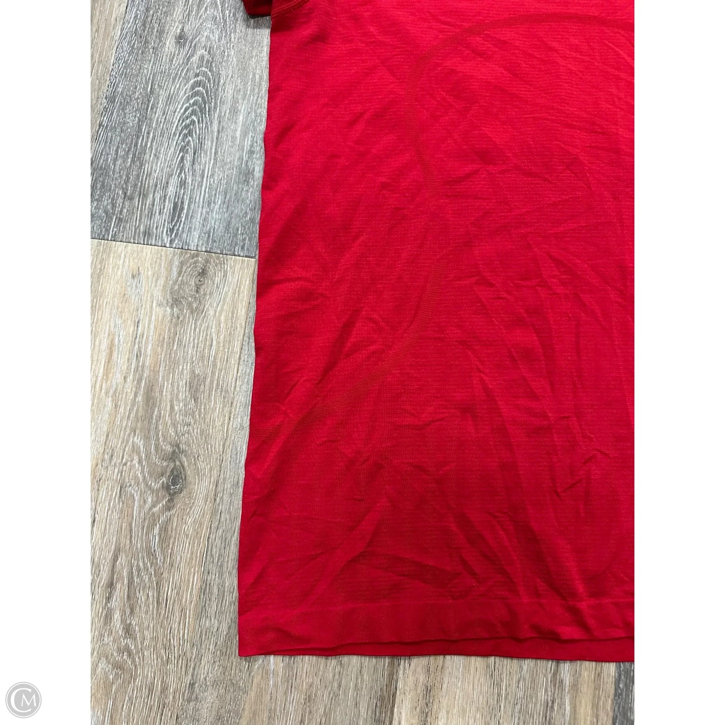 Athletic Top Short Sleeve By Lululemon In Red, Size: 12