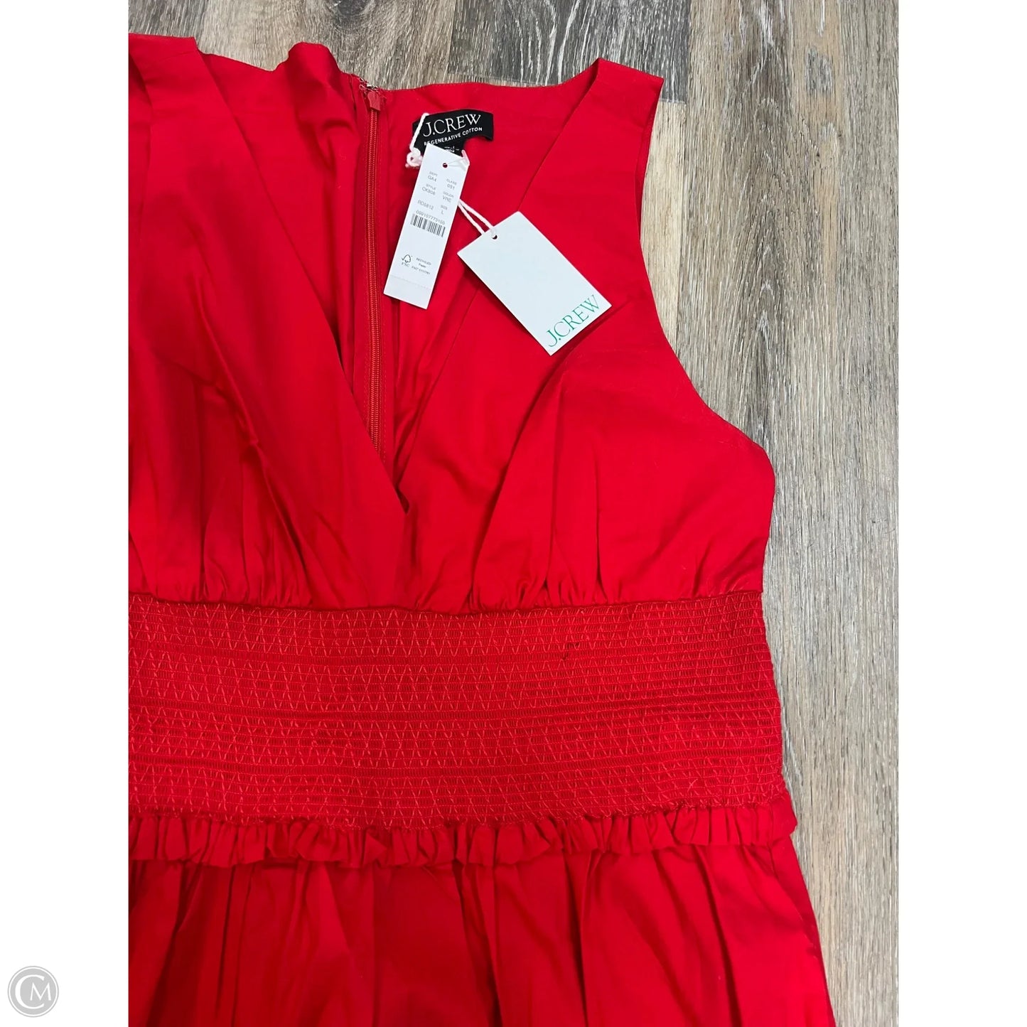 Dress Casual Maxi By J. Crew In Red, Size: L
