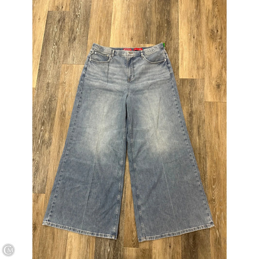 Jeans Wide Leg By Spanx In Blue Denim, Size: 1x