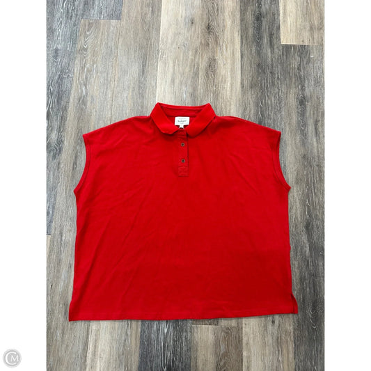 Top Short Sleeve By Bohme In Red, Size: Xl