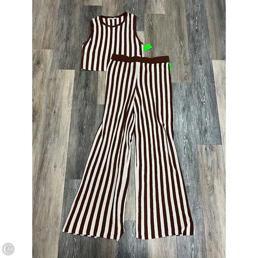 Pants Set 2pc By Zara In Striped Pattern, Size: L