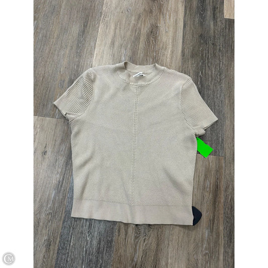 Sweater Short Sleeve By Abercrombie And Fitch In Beige, Size: L