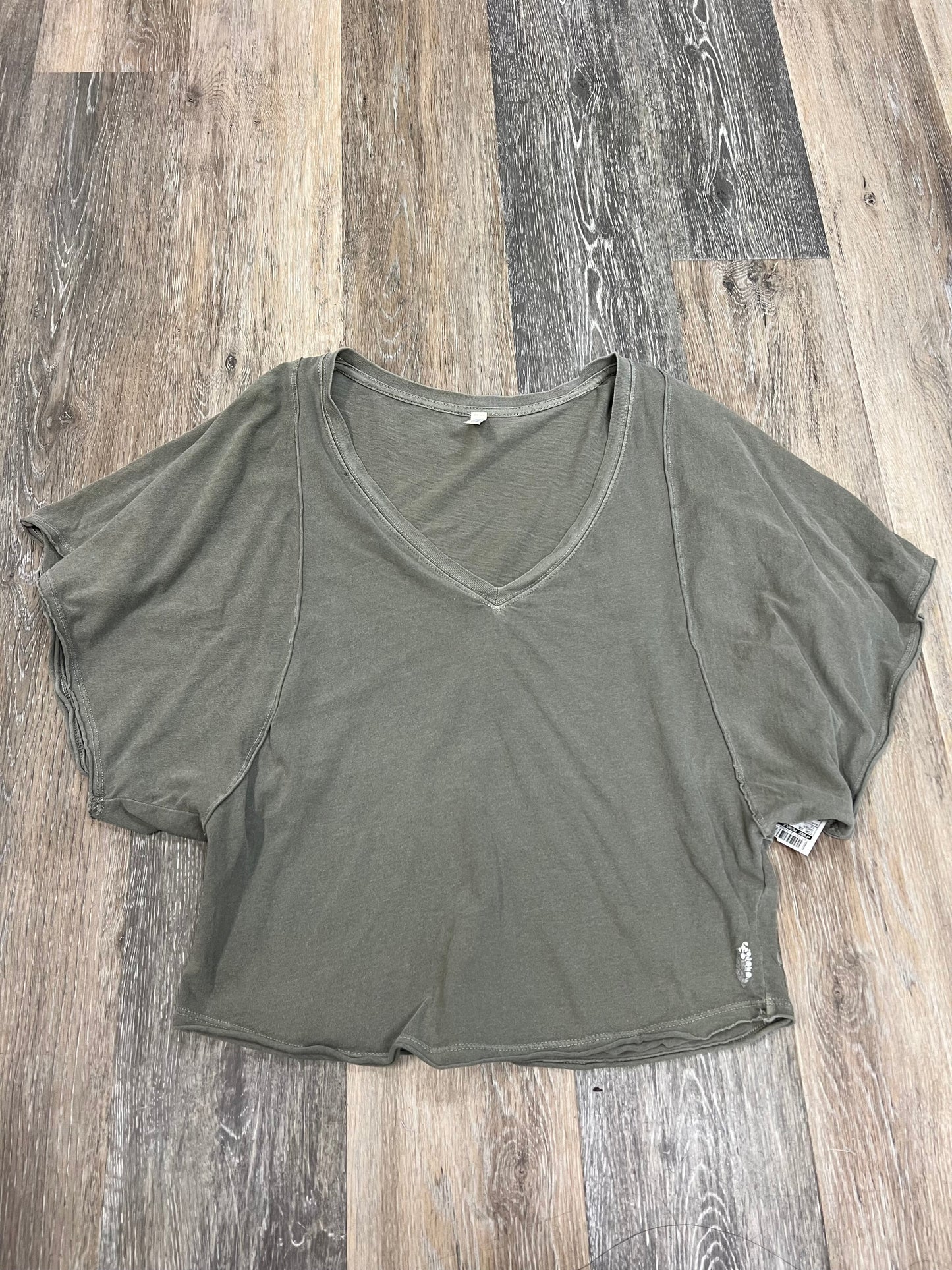Green Top Short Sleeve Free People, Size Xs