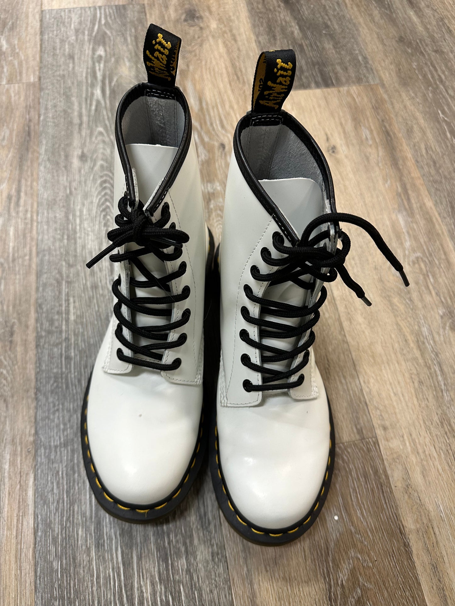 Boots Combat By Dr Martens In White, Size: 9