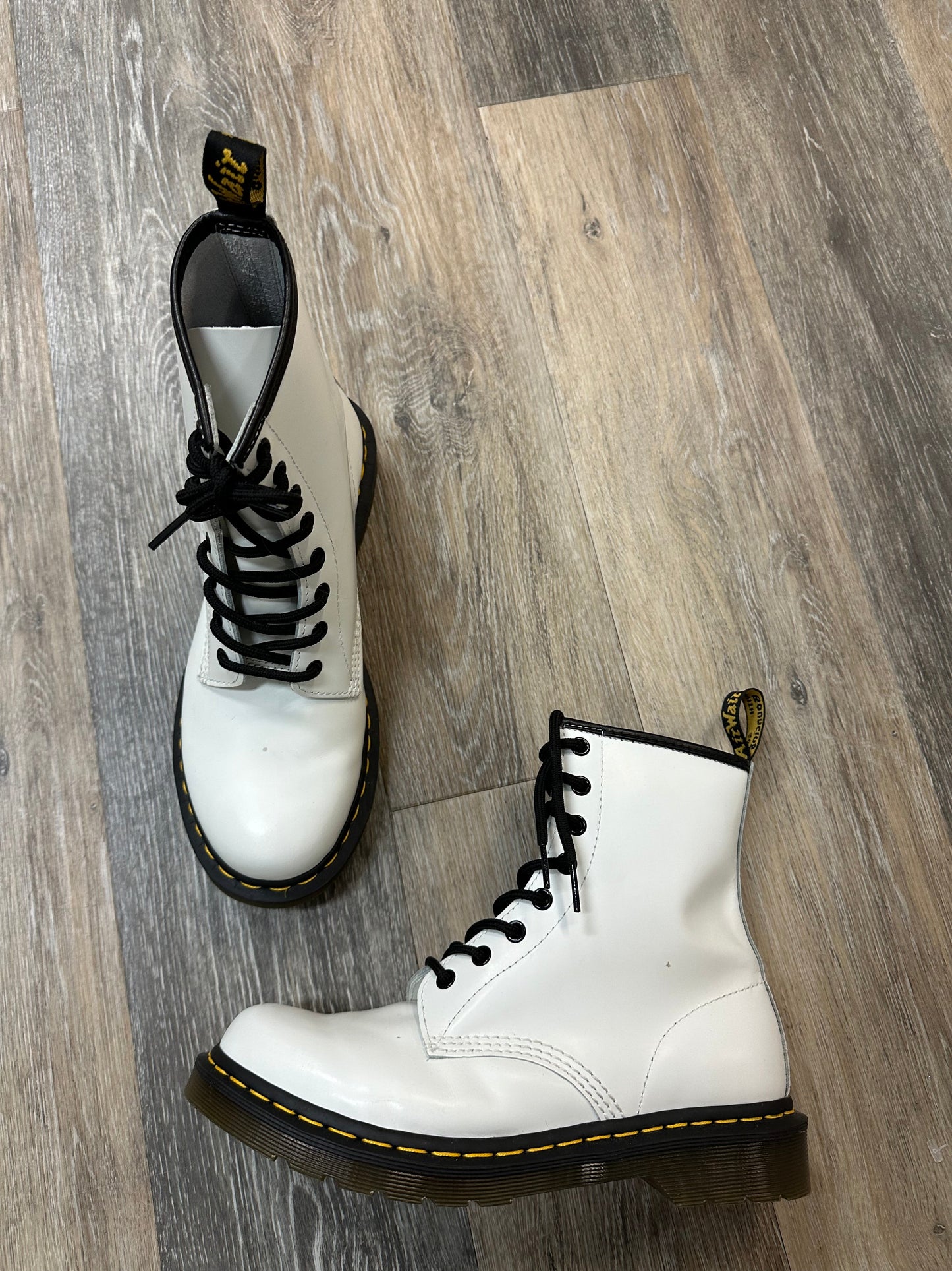 Boots Combat By Dr Martens In White, Size: 9