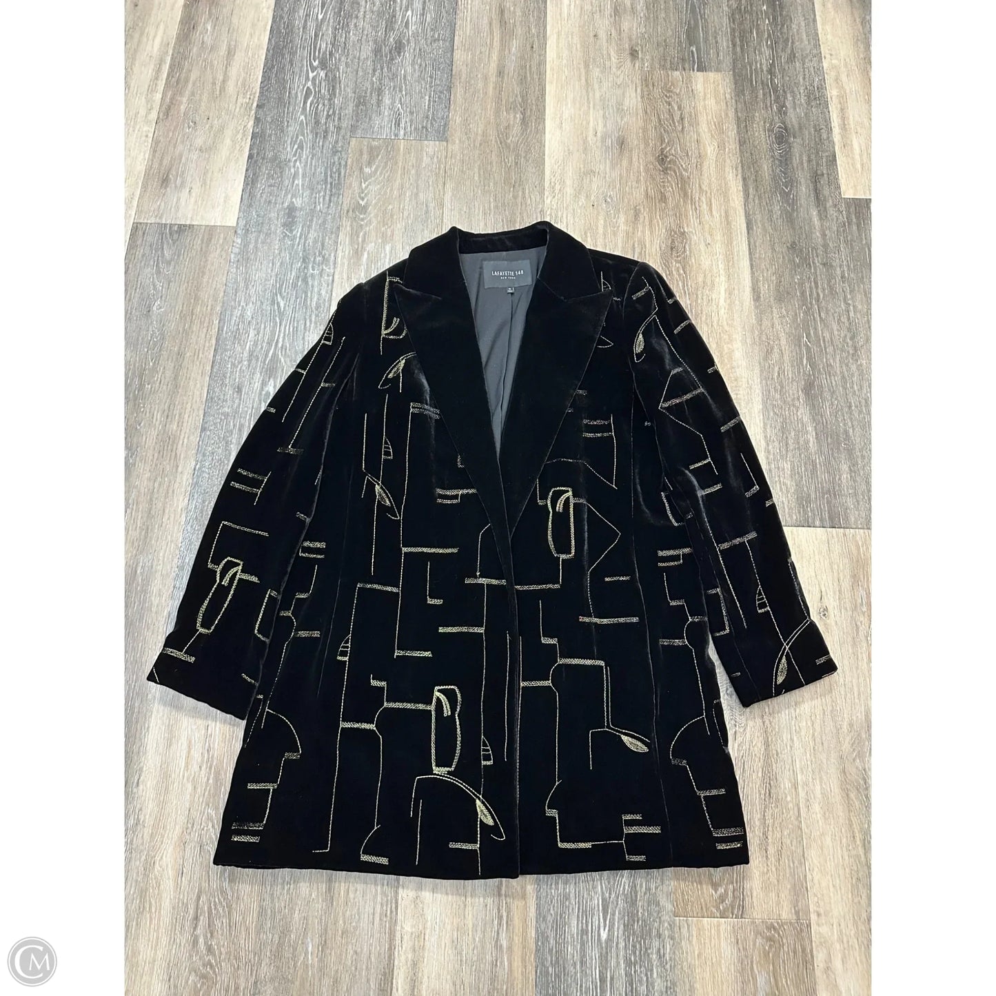 Blazer Designer By Lafayette 148 In Black, Size: M