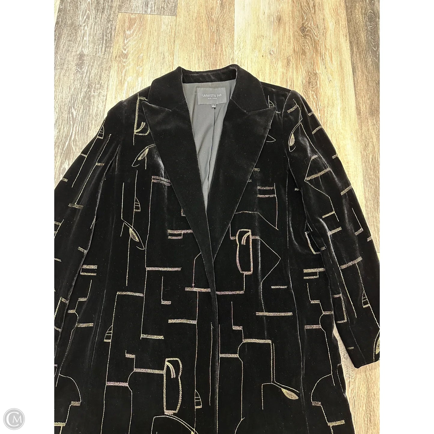 Blazer Designer By Lafayette 148 In Black, Size: M