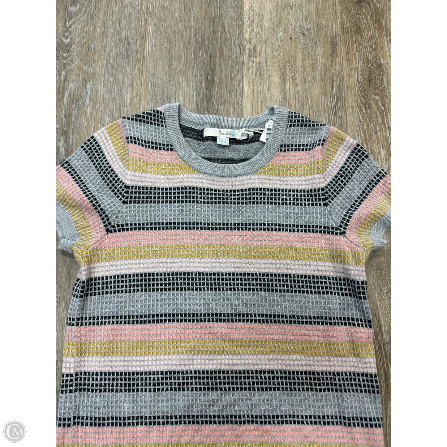 Sweater Short Sleeve By Boden In Grey, Size: S