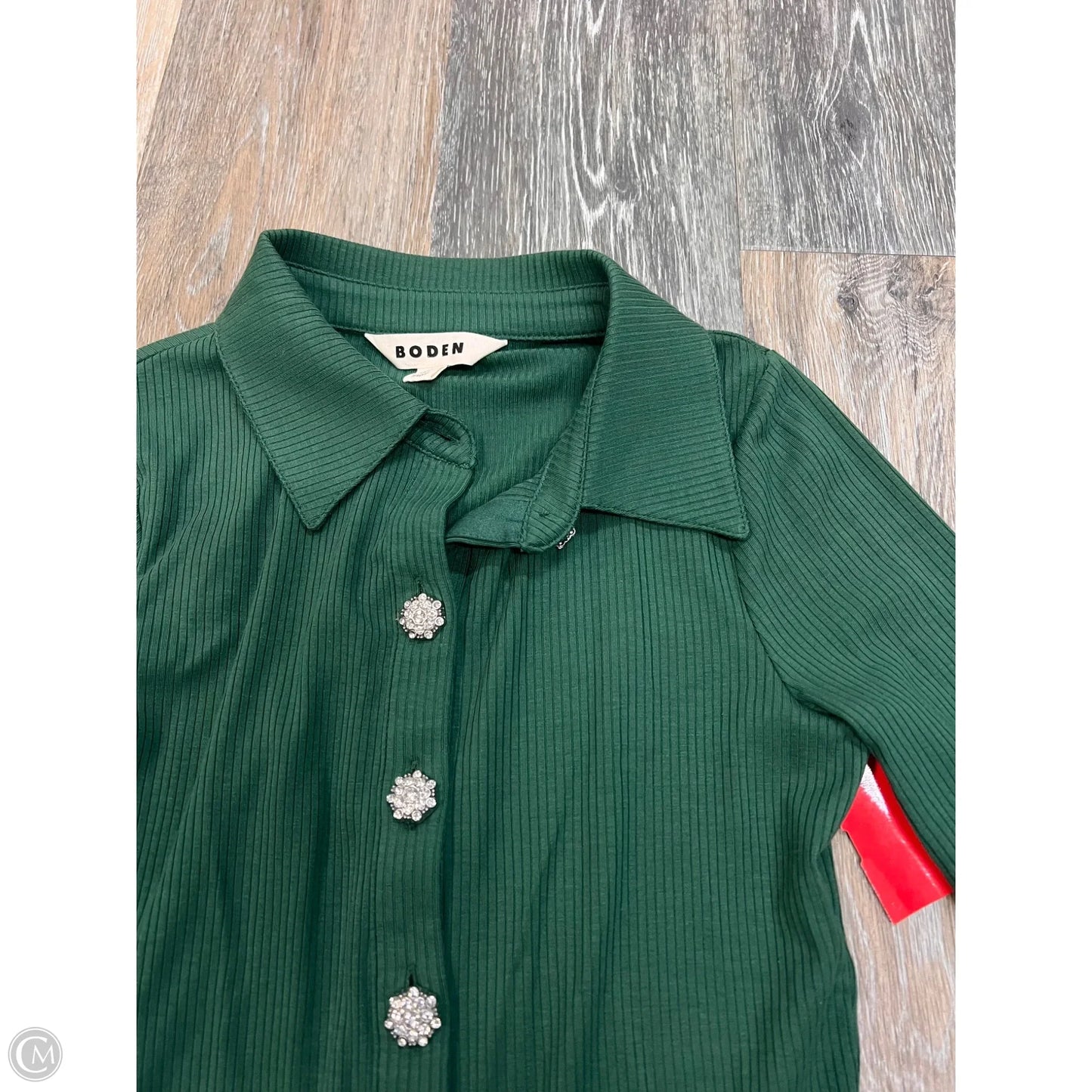 Blouse Long Sleeve By Boden In Green, Size: S