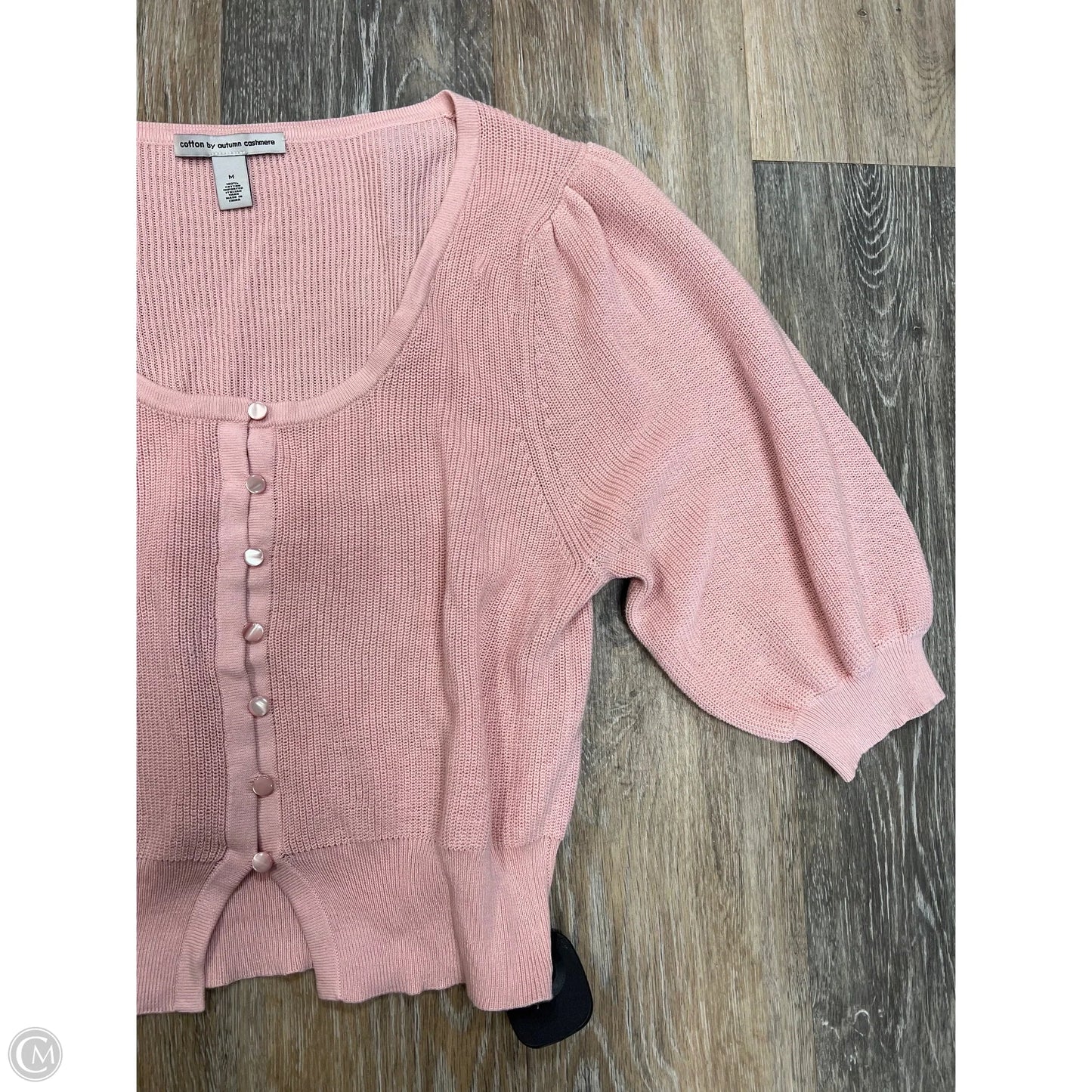 Sweater Cardigan By Autumn Cashmere In Pink, Size: M
