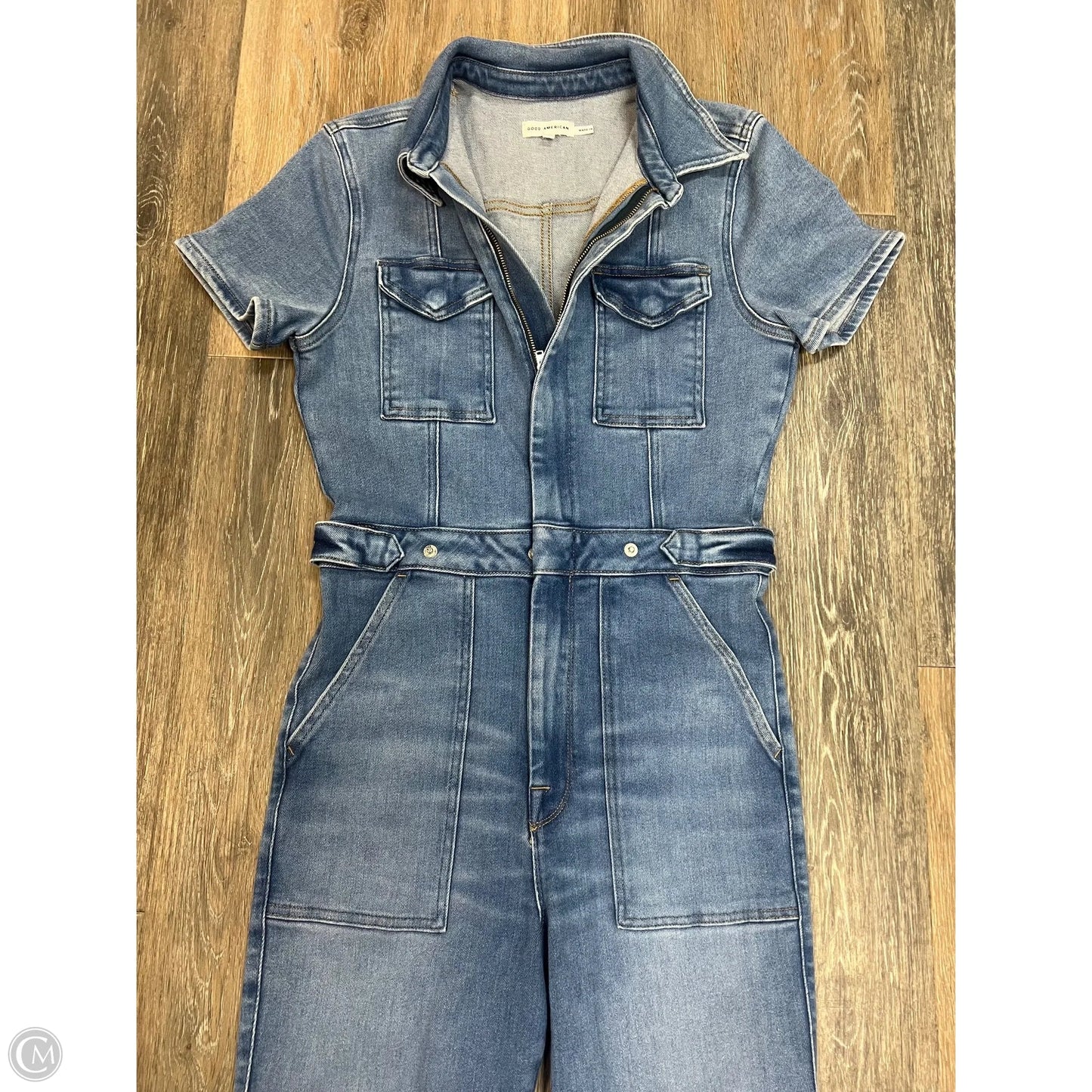 Jumpsuit By Good American In Blue Denim, Size: L