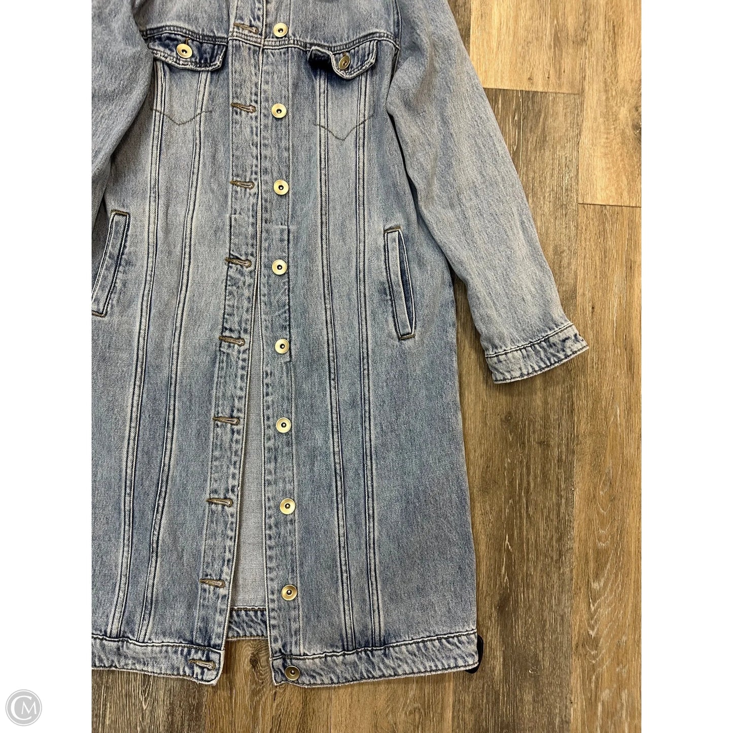 Jacket Denim By Tribal In Blue Denim, Size: S