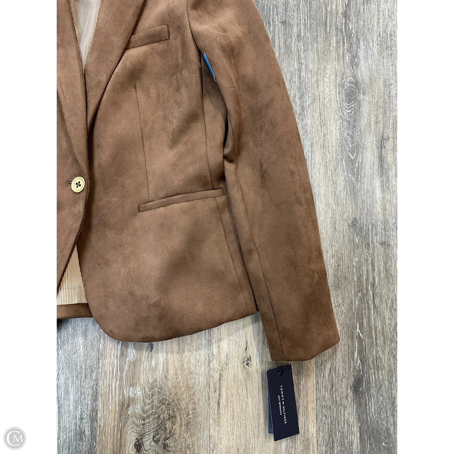 Blazer By Tommy Hilfiger In Tan, Size: Xs