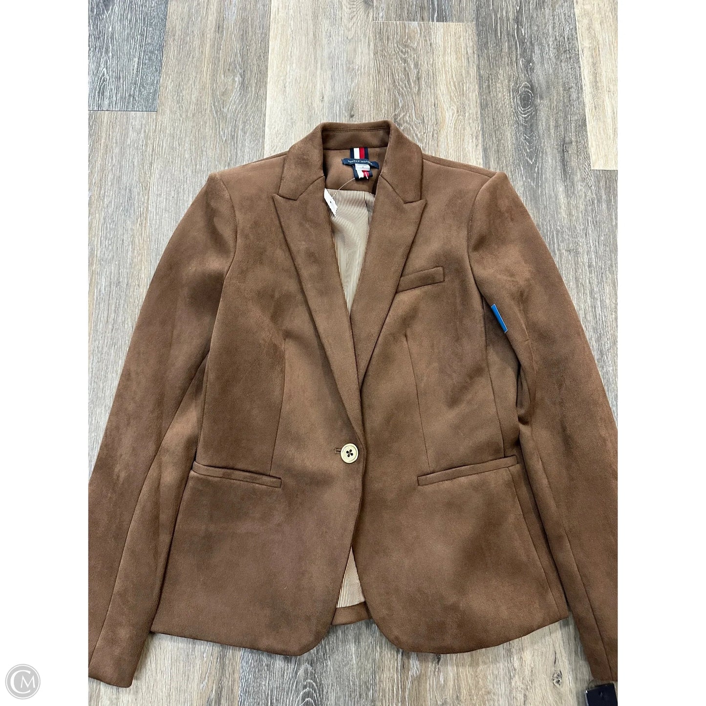 Blazer By Tommy Hilfiger In Tan, Size: Xs