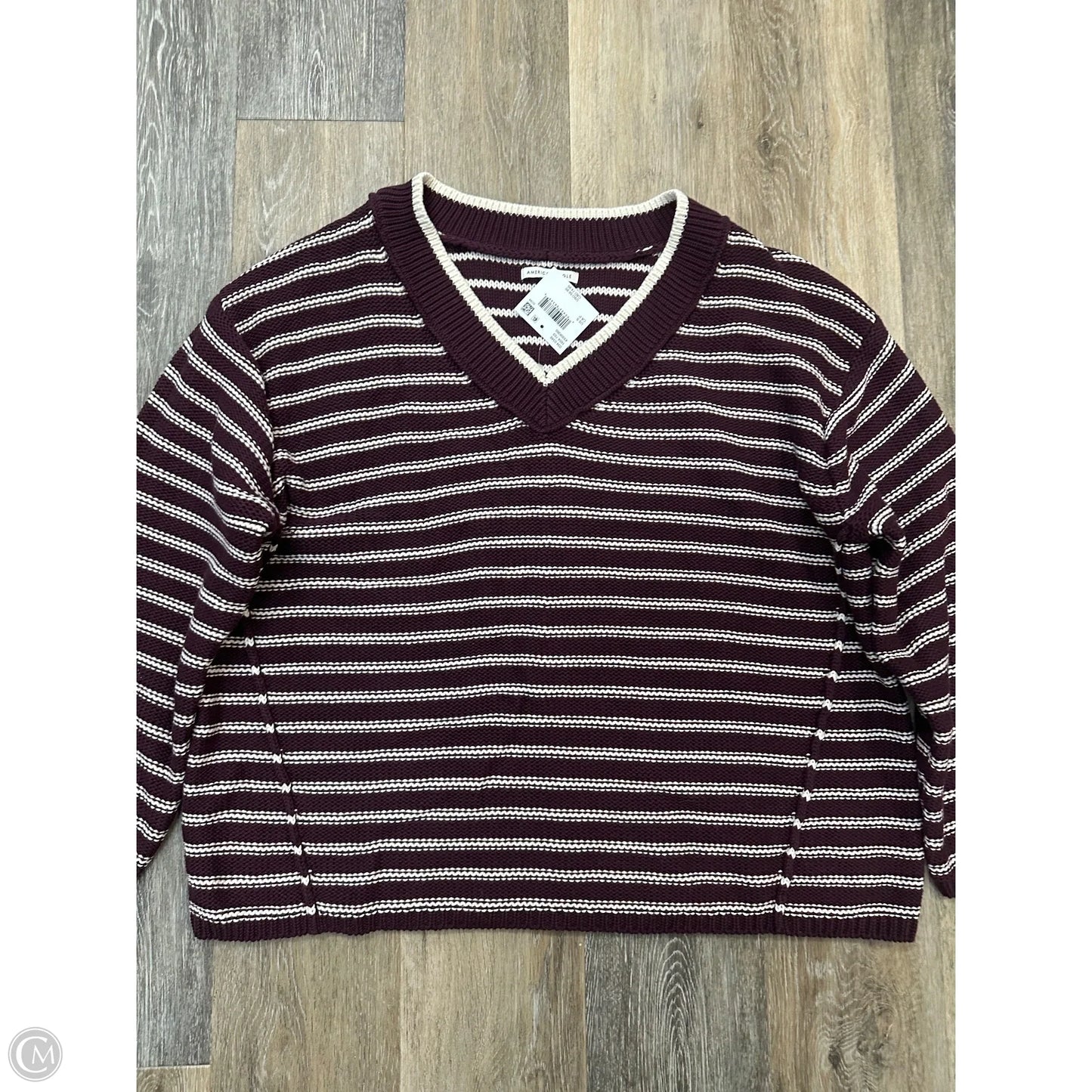 Sweater By American Eagle In Maroon, Size: S