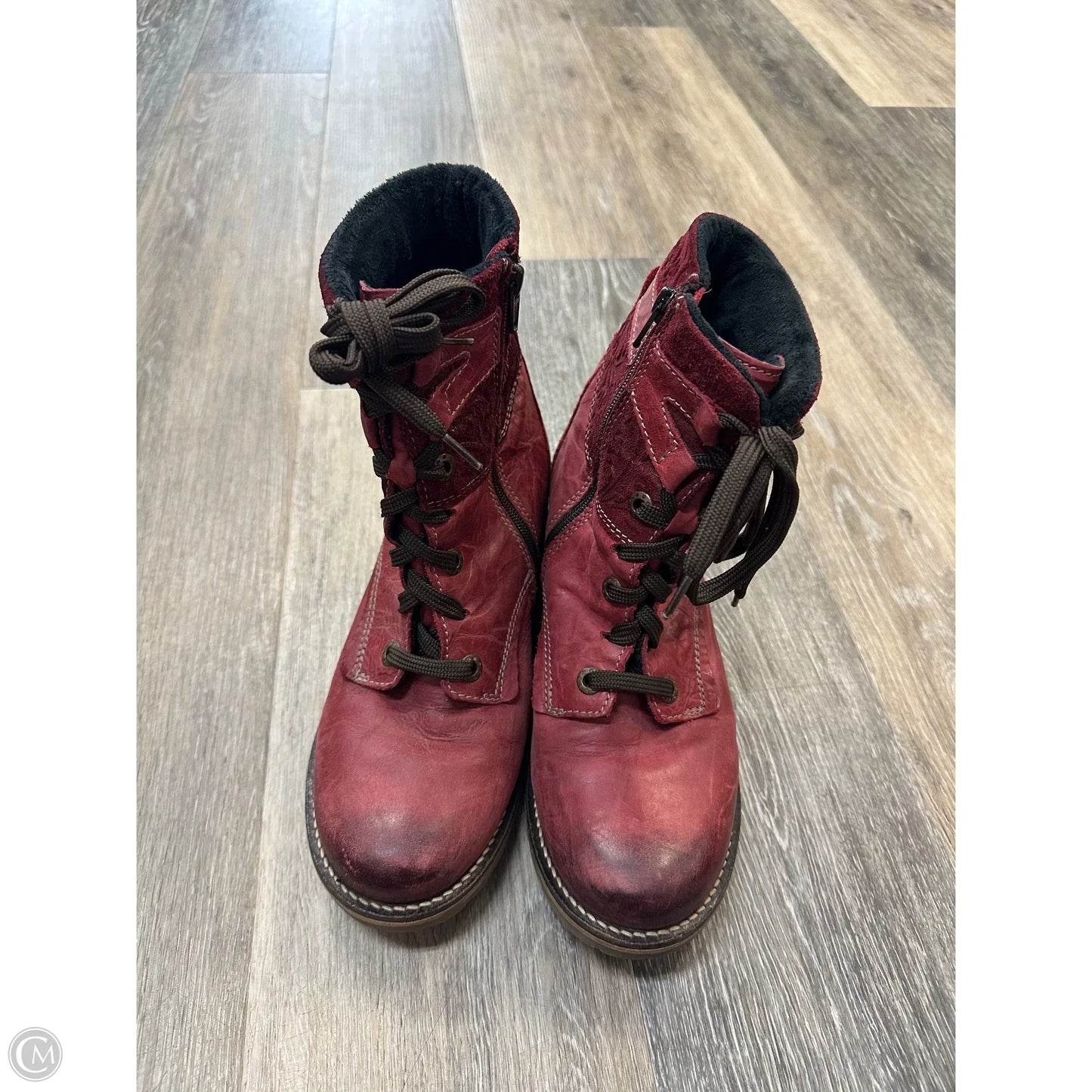 Boots Combat By Dromedaris In Red, Size: 9