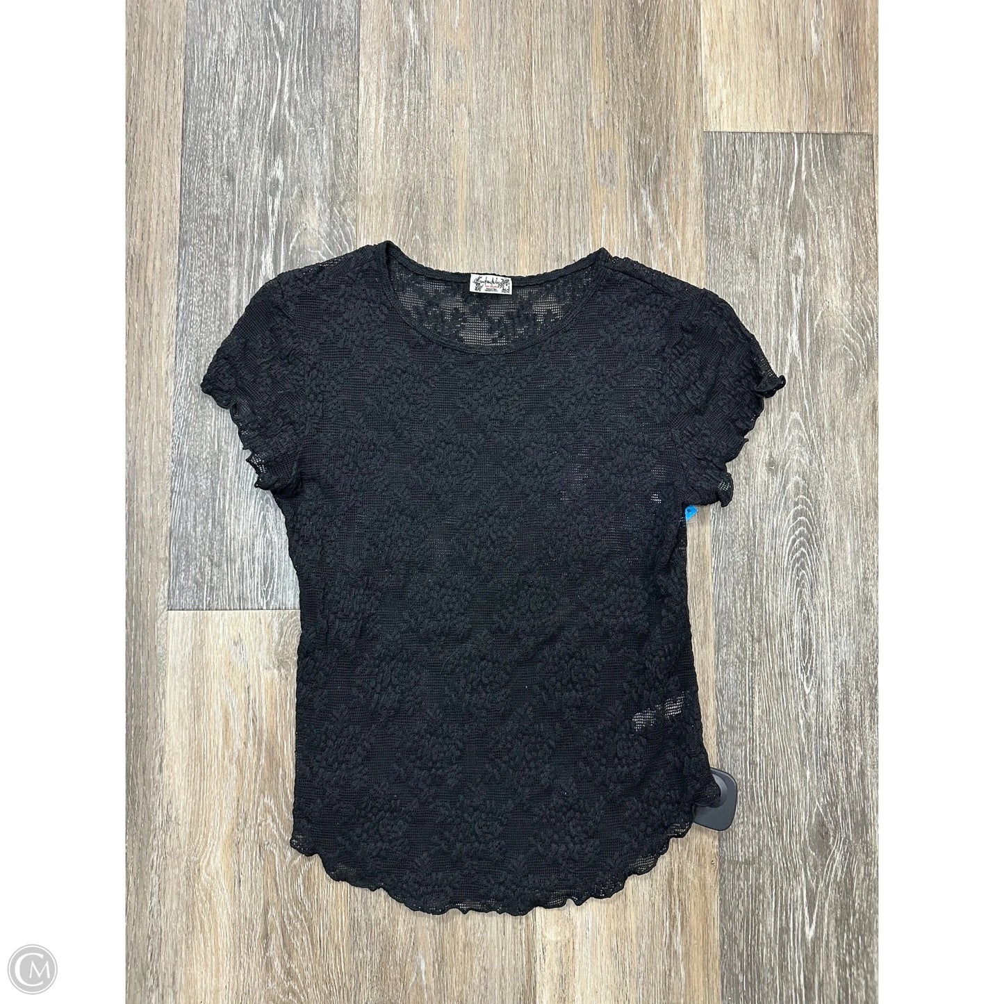 Top Short Sleeve By Free People In Black, Size: M