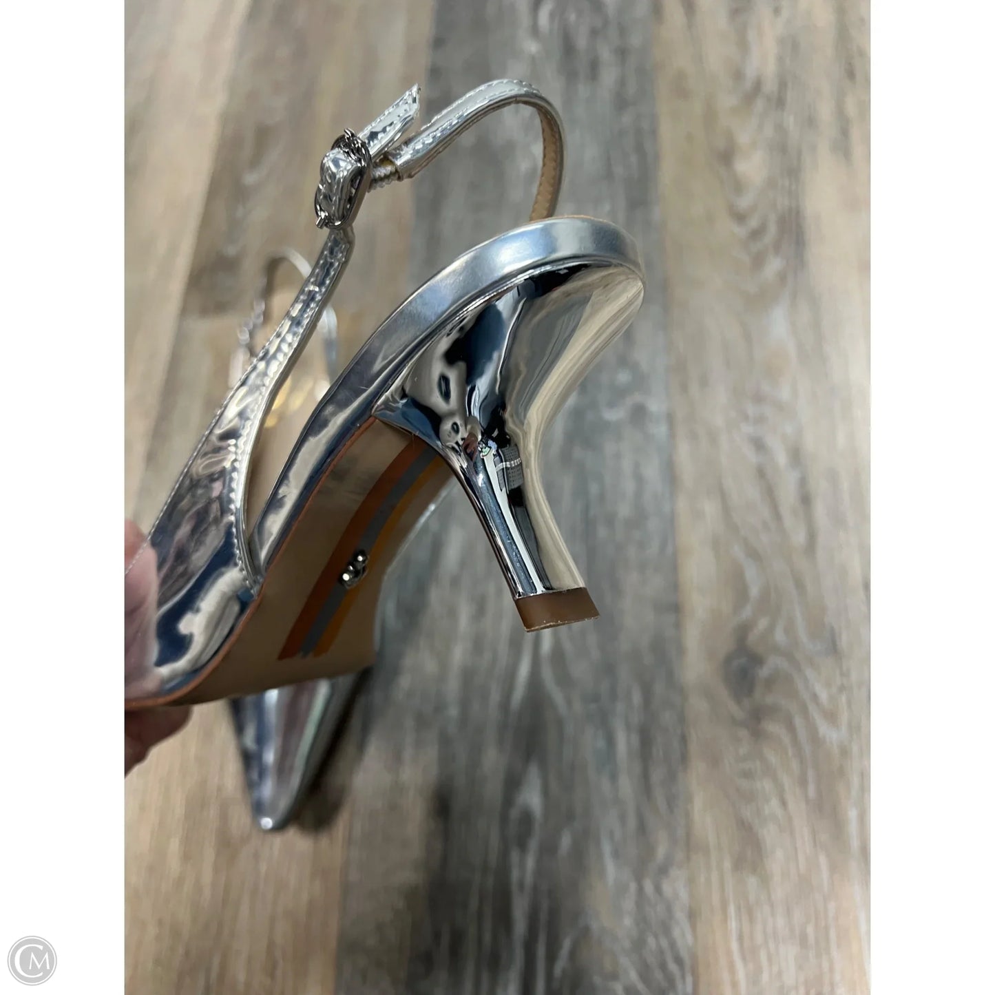 Shoes Heels Kitten By Sam Edelman In Silver, Size: 6