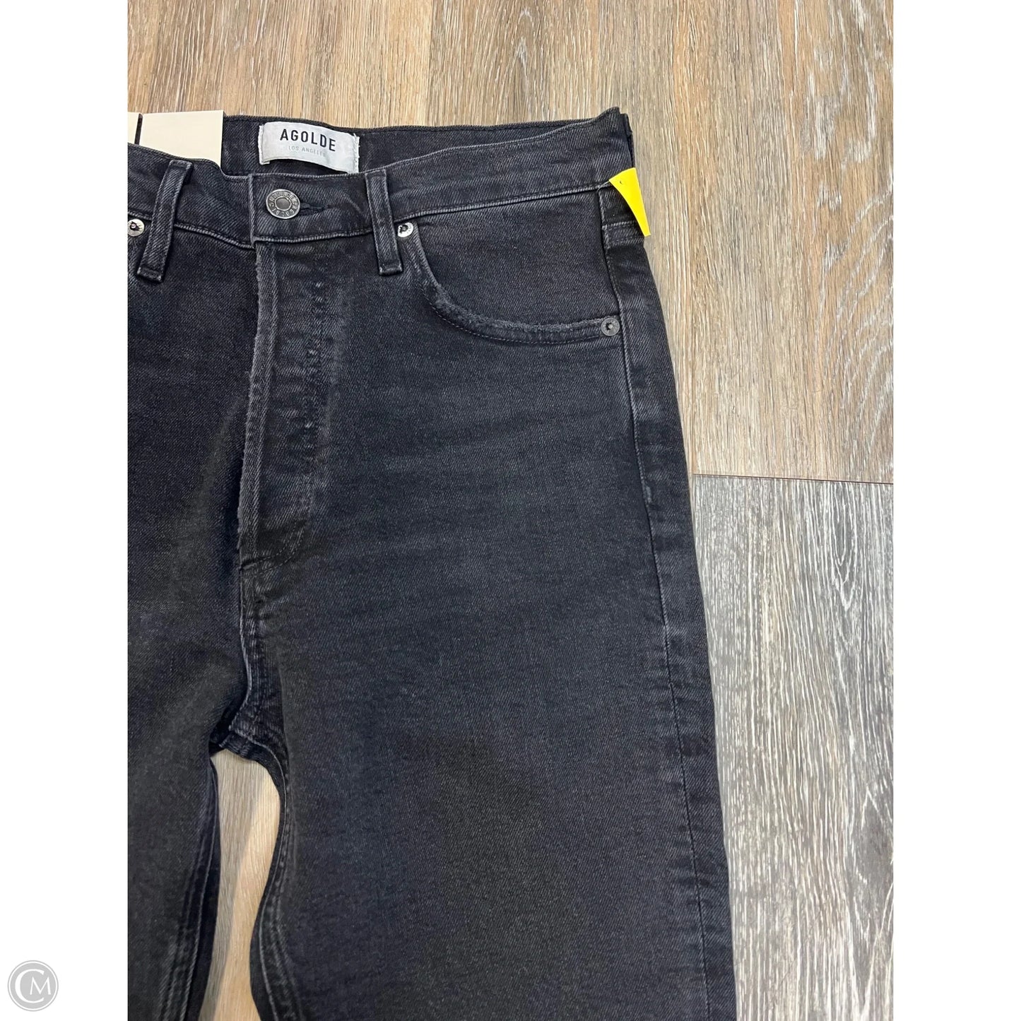 Jeans Straight By Agolde In Black Denim, Size: 4/27