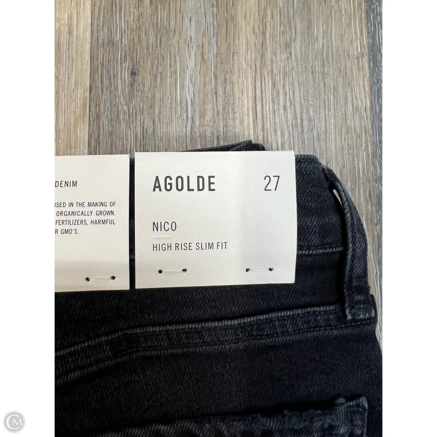 Jeans Straight By Agolde In Black Denim, Size: 4/27