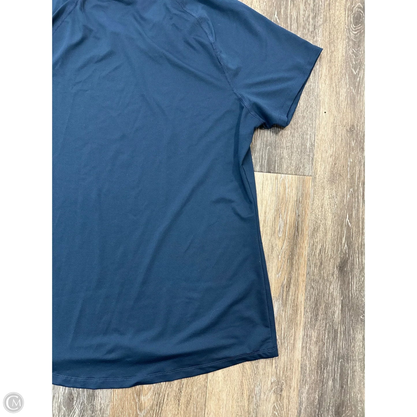 Athletic Top Short Sleeve By Adidas In Blue, Size: L