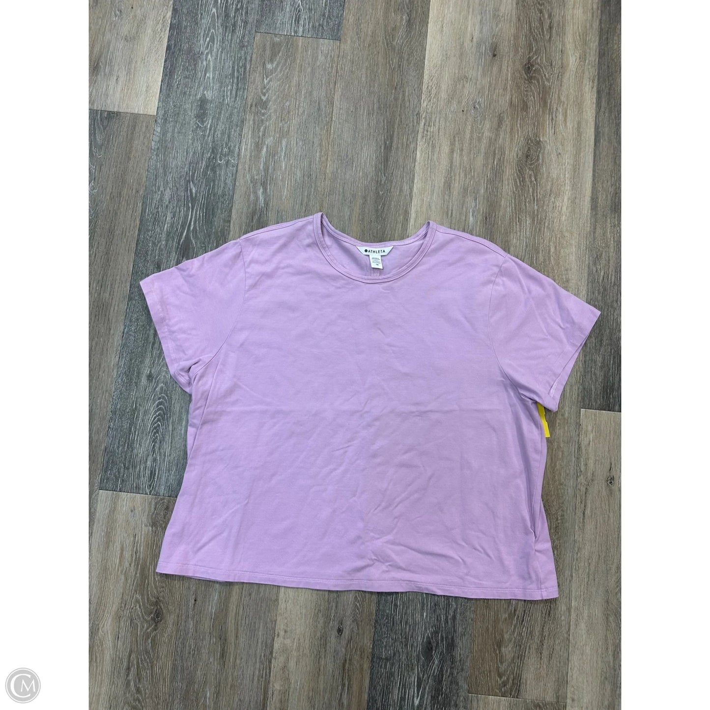 Athletic Top Short Sleeve By Athleta In Pink, Size: 1x